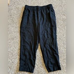 Old navy black cropped linen dress pants